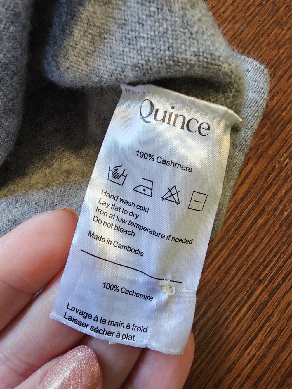 Quince Mongolian Cashmere Cardigan Sweater Heather Grey XL - Picture 4 of 9